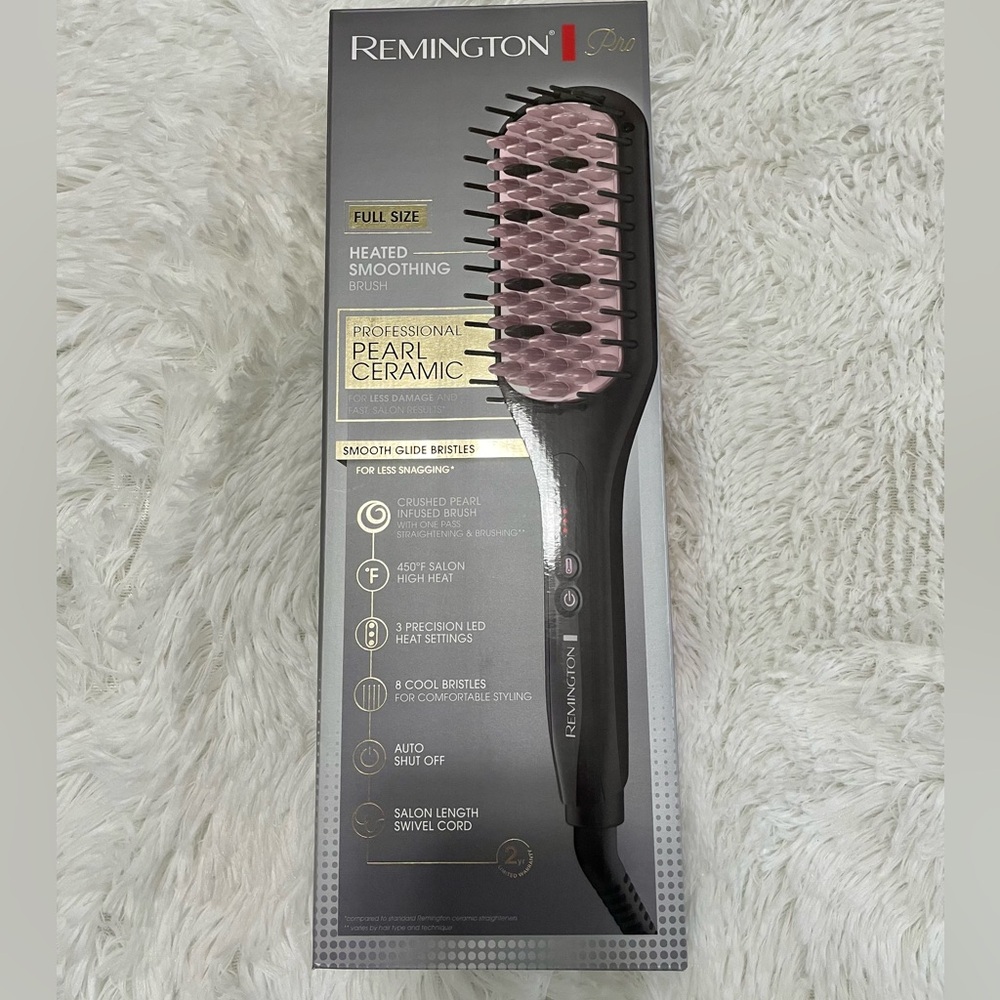 Remington pro pearl ceramic hair straightening brush